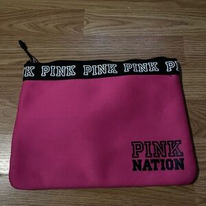 PINK Nation Hot Pink Zip Pouch